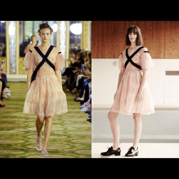 Simone Rocha SS16 Kimono Pink Floral Sheer Tulle Full Knee-length Skirt 6 10 S - Picture 3 of 10